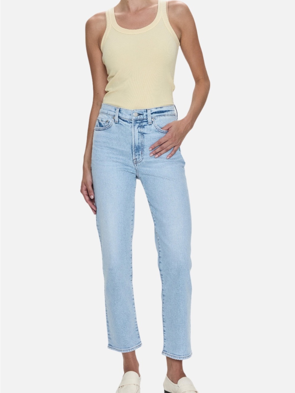 NWT pistola Charlie High-Rise Straight Leg Jeans in sun-kissed size 24